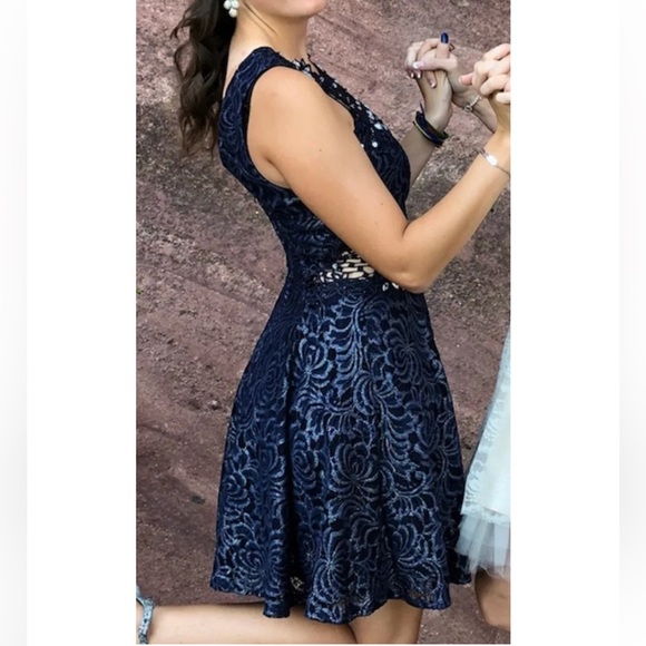 Jodi Kristopher Blue Dress - Picture 2 of 4